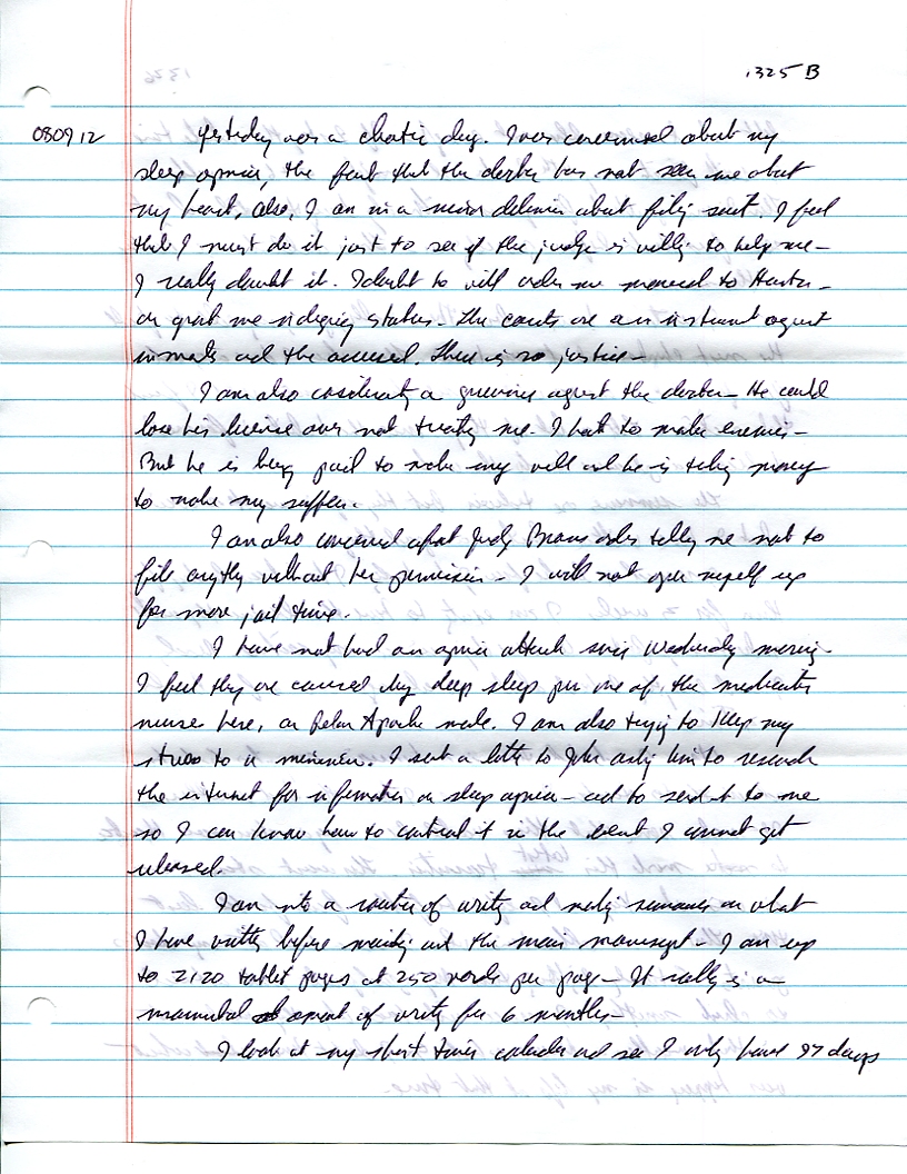 Dr John WorldPeace 2008 Prison Journal